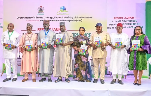 A cross section of dignitaries during the launch of the Sub-national Governance Performance Ranking Report in Abuja.